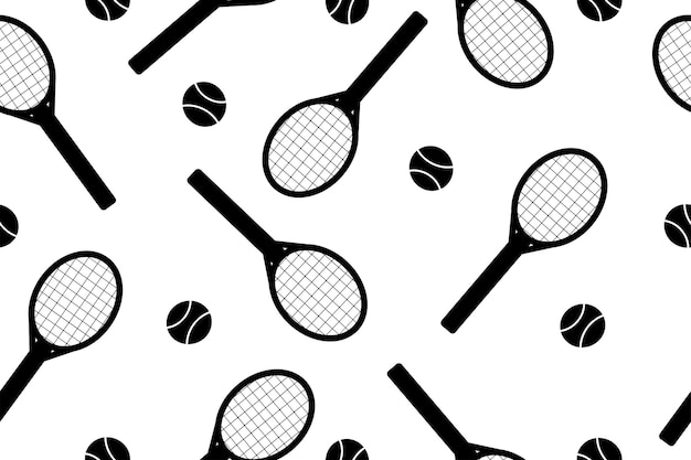 Vector illustration of a tennis seamless pattern