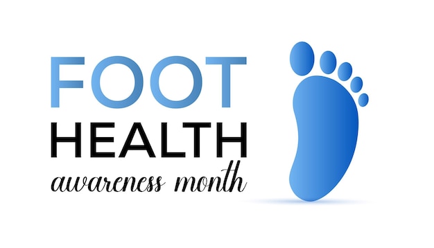 Vector illustration on the theme of foot health awareness month observed each year during april