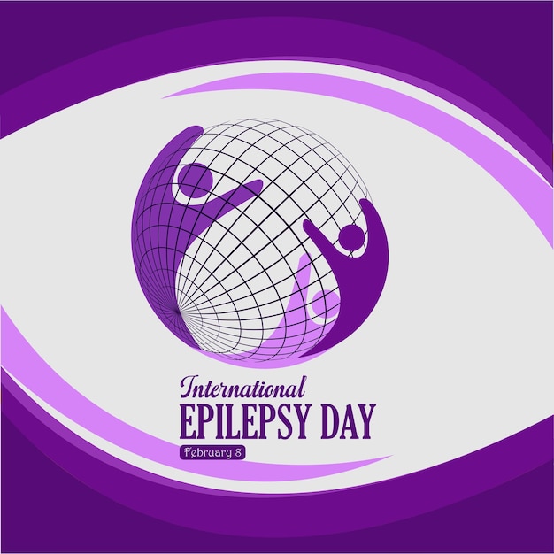Векторная иллюстрация на тему Международного дня эпилепсии