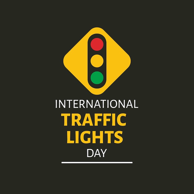 Vector illustration on the theme of International traffic lights day on August 5