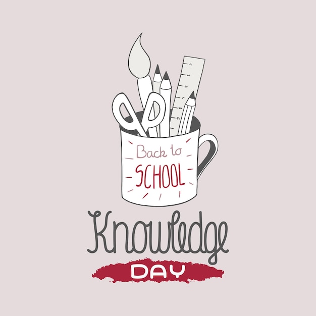 Vector illustration on the theme of Knowledge Day on September 1