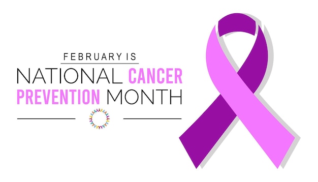 Vector illustration on the theme of National Cancer prevention month observed each year during Febru