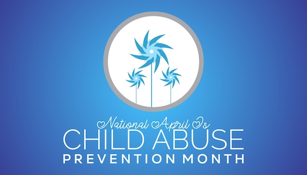 Vector illustration on the theme of National Child Abuse Prevention Month observed each year