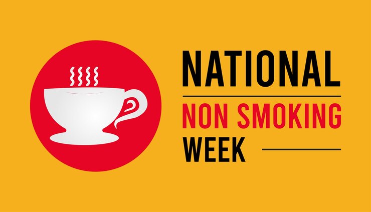 वेक्टर vector illustration on the theme of national non smoking week observed each year during january