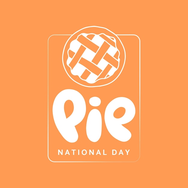 Vector illustration on the theme of National Pie day on January 23