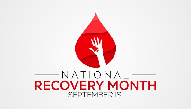 Vector illustration on the theme of National Recovery month observed each year during September