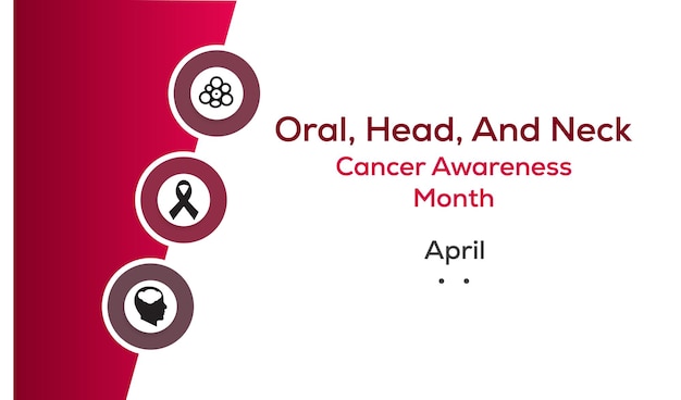 Vector illustration on the theme of Oral head and neck cancer awareness Month