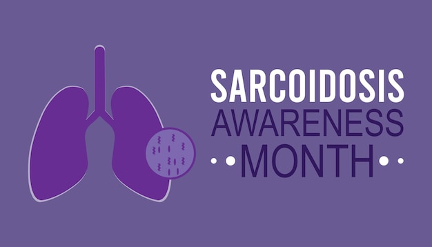 Vector vector illustration on the theme of sarcoidosis awareness month observed each year during april
