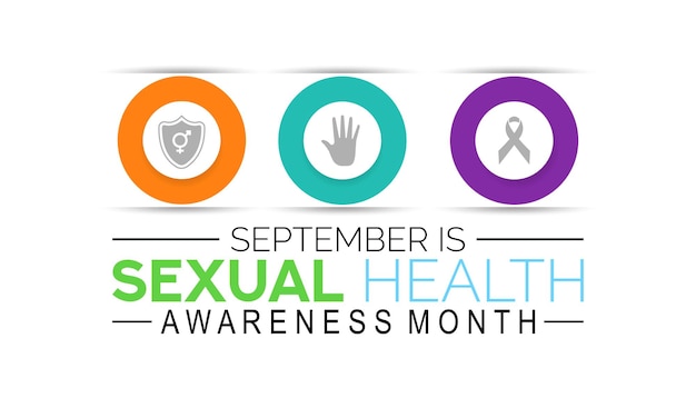 Vector illustration on the theme of Sexual Health awareness day vector banner poster card