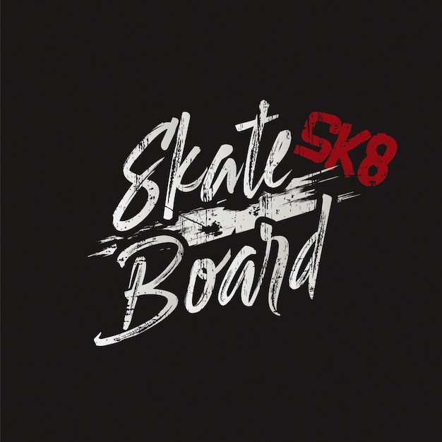 Vector illustration on the theme of skateboard and skateboarding