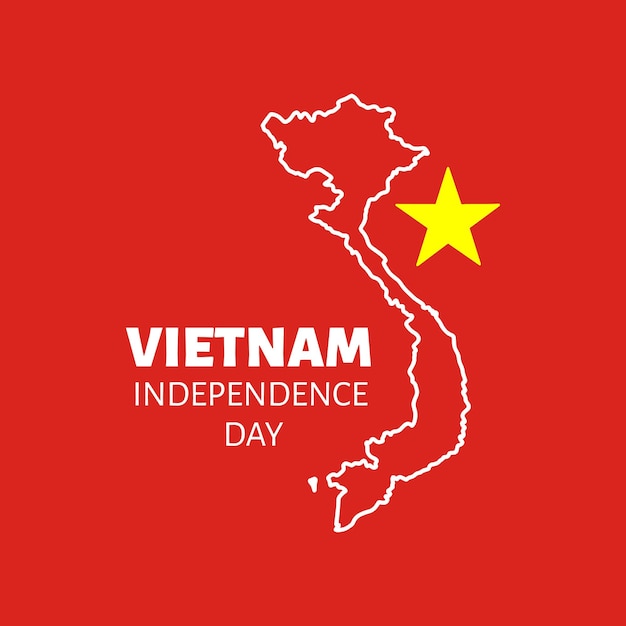 Vector vector illustration on the theme of vietnam independence day on september 2