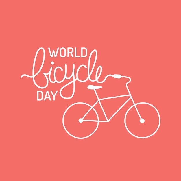 Vector illustration on the theme of World Bicycle Day June 3