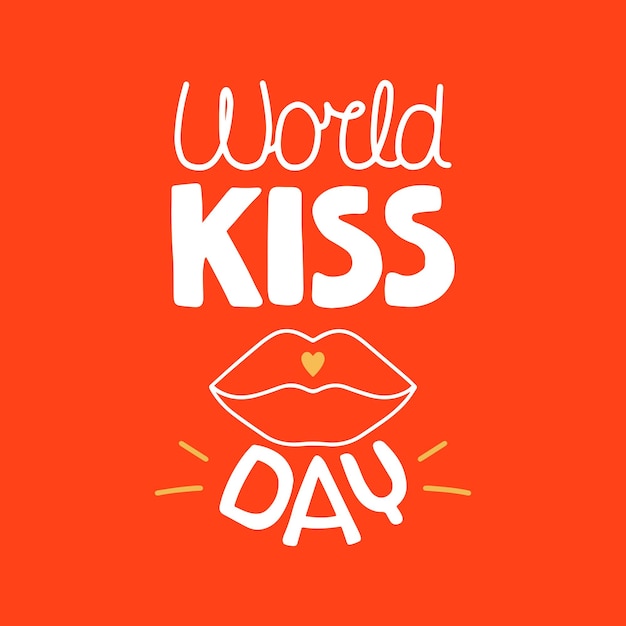 Vector illustration on the theme of World Kiss Day on June 6