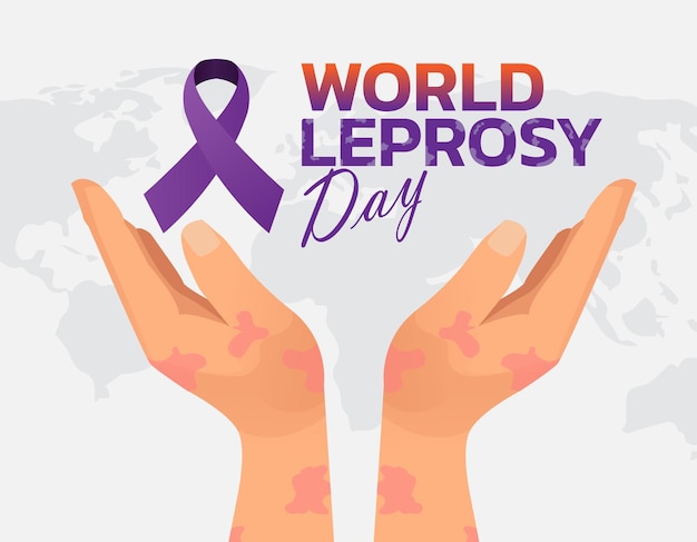 Vector illustration on the theme of World Leprosy Day in January