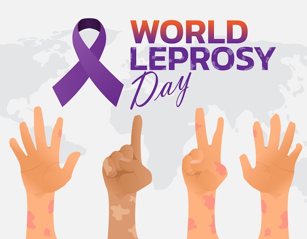 Vector illustration on the theme of World Leprosy Day in January