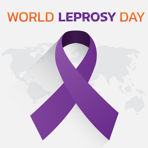 Vector illustration on the theme of world leprosy day in january