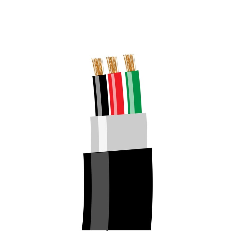 Vector vector illustration of a threecolour electric copper kebele design