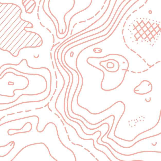 Vector illustration of topographic map