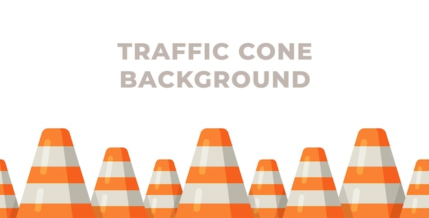 Vector illustration of traffic cone background Traffic cones on white background