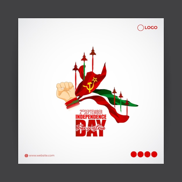 Векторная иллюстрация шаблона ленты историй в социальных сетях ко Дню Приднестровской Республики