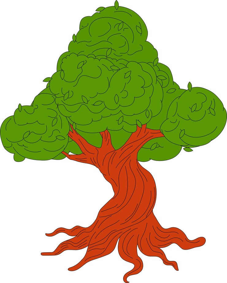 Vector a vector illustration of a tree