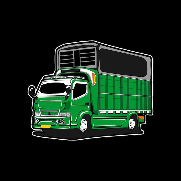 Illustrazione vettoriale della mania del canter per camion