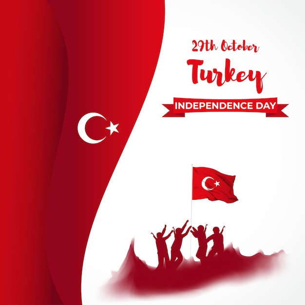 Vector vector illustration for turkey independence day 29 october