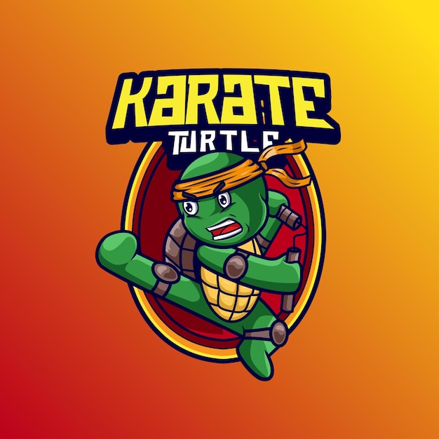 vector illustration of turtle mascot logo