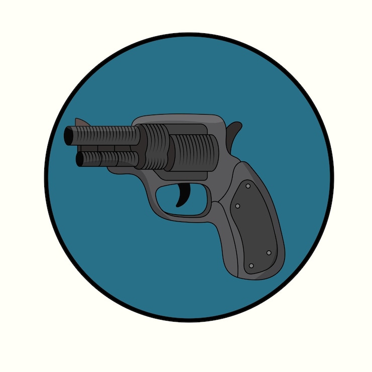 वेक्टर vector illustration of a typical small gun