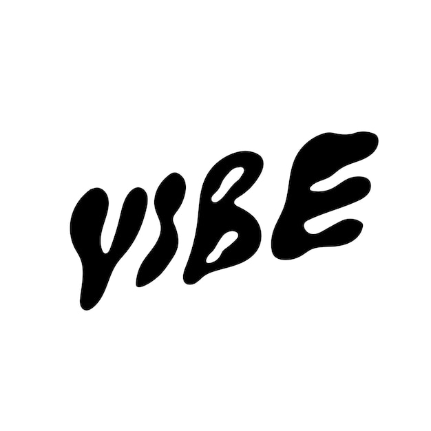 Вектор Векторная иллюстрационная типография цитата vibe ручная каллиграфия