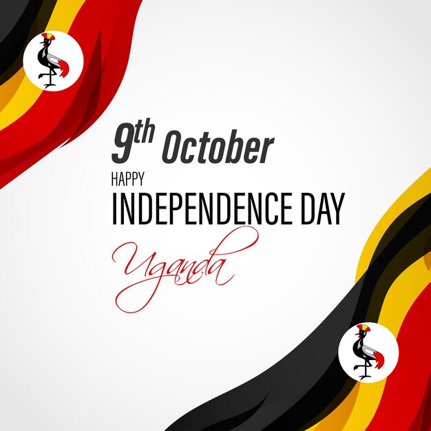 Vector illustration for Uganda independence day-10 October