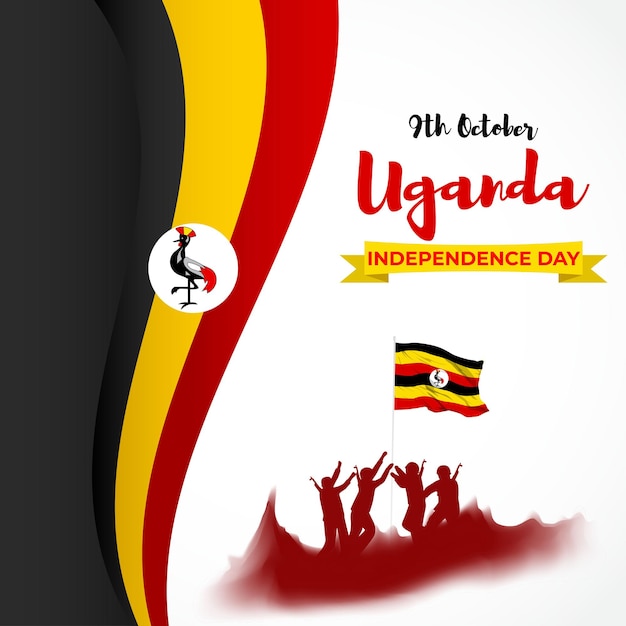 Vector illustration for Uganda independence day-10 October