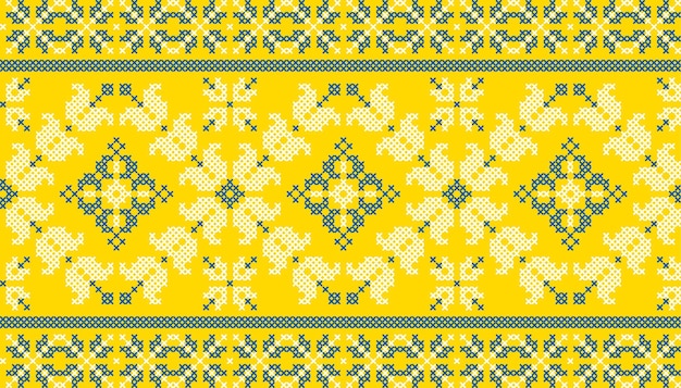 Vector illustration of Ukrainian ornament in ethnic floral style identity vyshyvanka embroidery