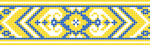 Vector illustration of ukrainian ornament in ethnic old style identity vyshyvanka embroidery