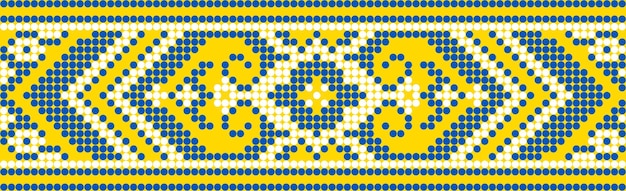 Vector illustration of Ukrainian ornament in ethnic old style identity vyshyvanka embroidery