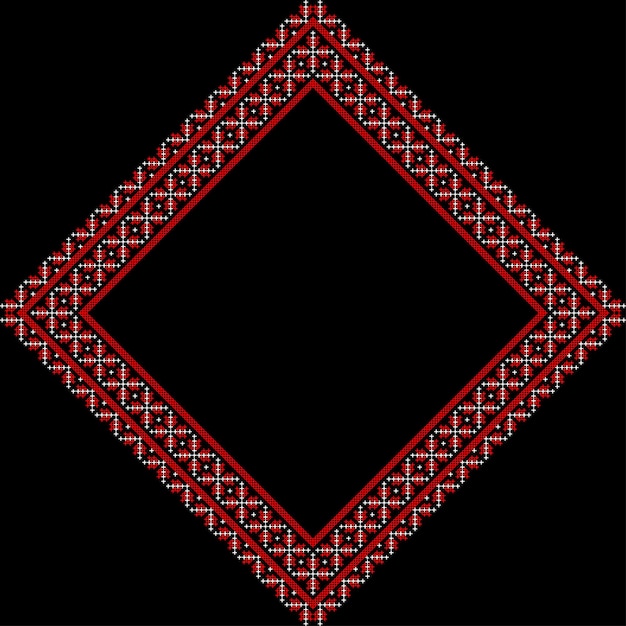 Vector vector illustration of ukrainian ornament in ethnic style identity vyshyvanka embroidery design