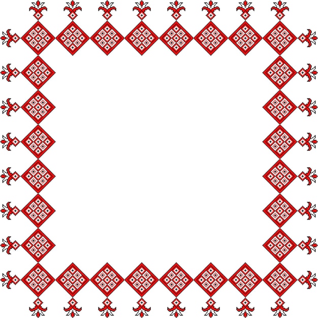 Vector vector illustration of ukrainian ornament in ethnic style identity vyshyvanka embroidery