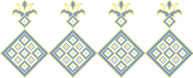 Vector illustration of Ukrainian ornament in ethnic style identity vyshyvanka embroidery