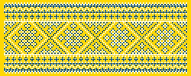 Illustrazione vettoriale di ornamento ucraino in ricamo vyshyvanka di identità di stile etnico