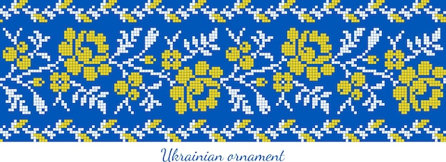 Vector vector illustration of ukrainian ornament in ethnic style identity vyshyvanka embroidery