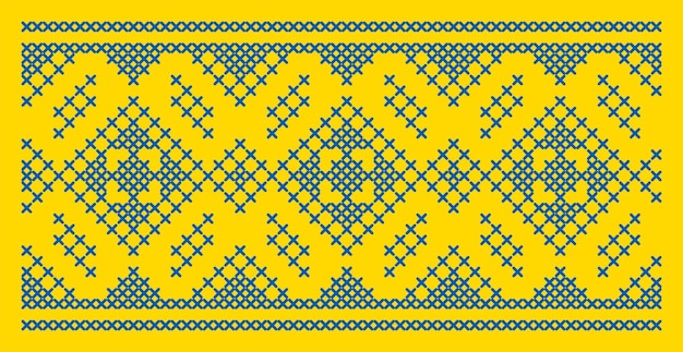 Vector illustration of ukrainian ornament in ethnic style identity vyshyvanka