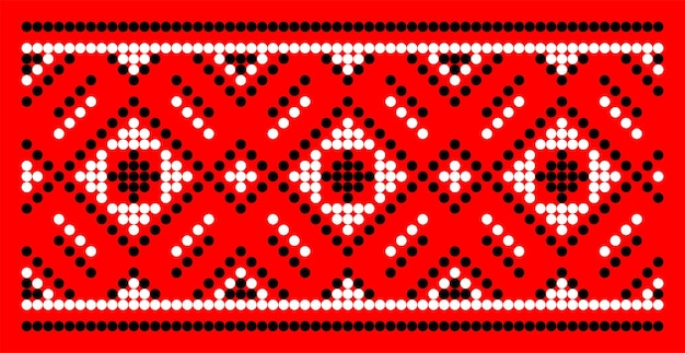 Векторная иллюстрация украинского орнамента в этническом стиле идентичности вишиванка