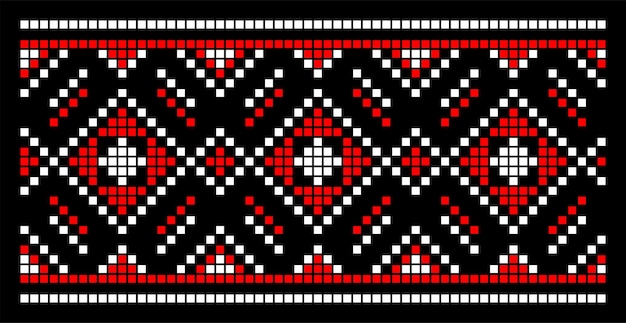 Vector illustration of Ukrainian ornament in ethnic style identity vyshyvanka