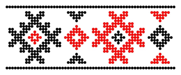 様式化されたスタイル アイデンティティ ヴィシヴァンカ刺繍のウクライナの飾りのベクトル イラスト