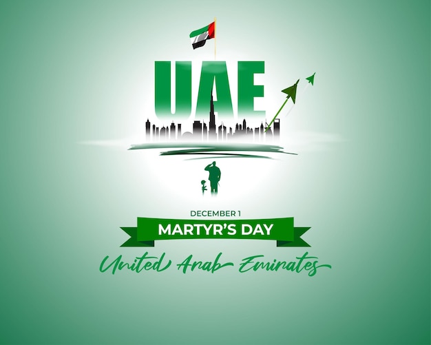 Vector illustration for united arab emirates martyrs day