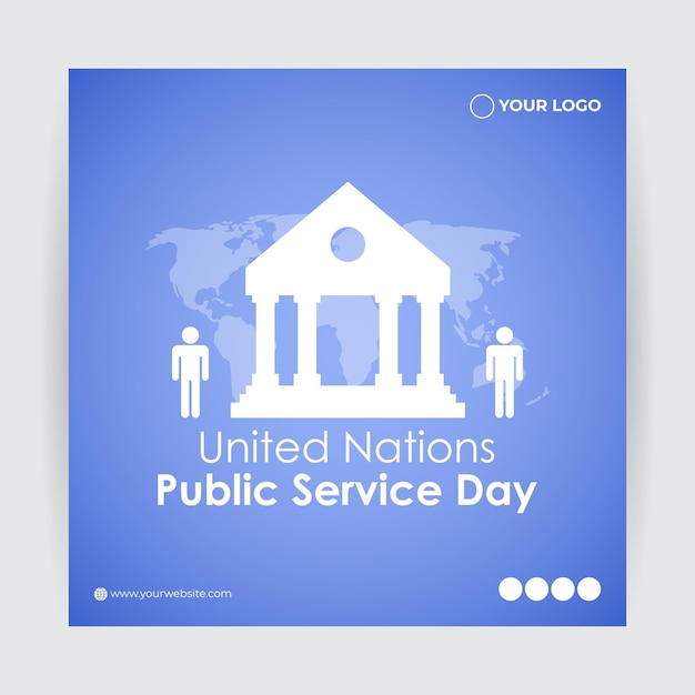 Vector illustration for united nations public service day banner