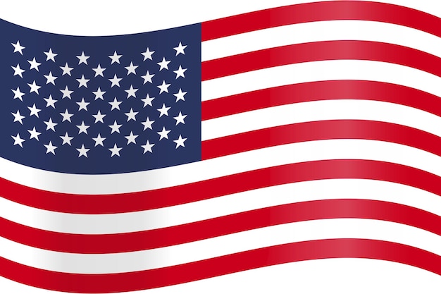 vector illustration of United States of America flag