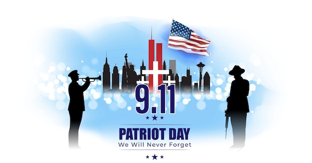 Vector vector illustration for united states patriot day