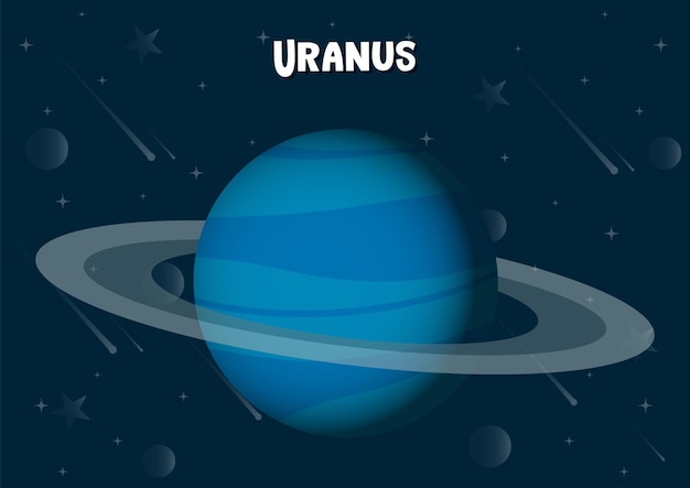 Vector illustration of Uranus planet