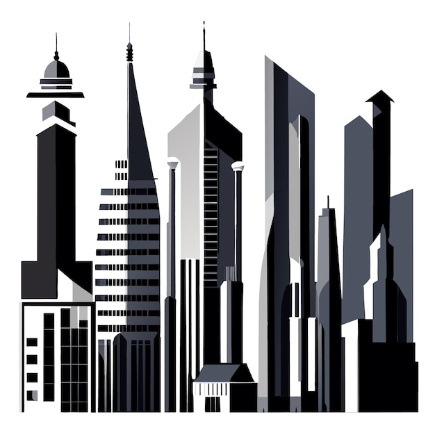 Vector illustration of urban architectural design